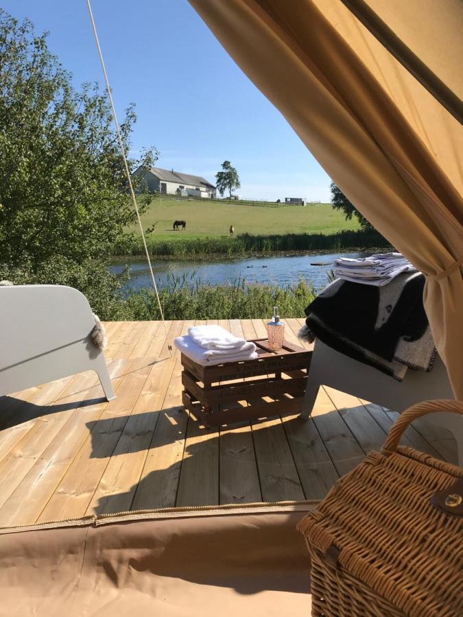 Ferienwohnung Glamping Och Gardslagenhet Mellan Himmel Och Hav Skivarp Exterior foto