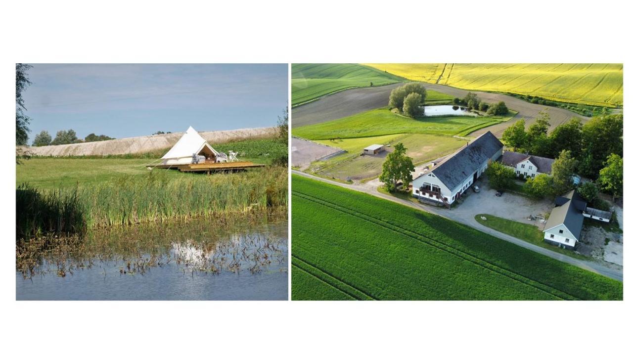 Ferienwohnung Glamping Och Gardslagenhet Mellan Himmel Och Hav Skivarp Exterior foto